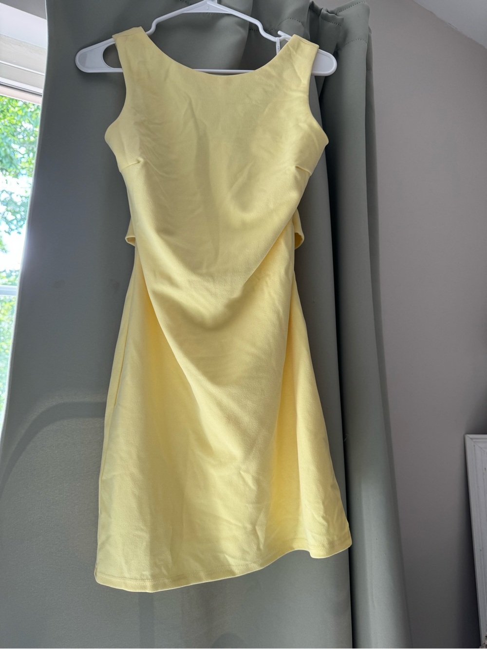 Lulu's Pale Yellow Sleeveless Mini Dress